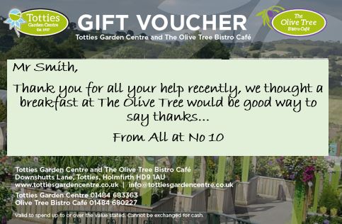 Gift Vouchers For Our Cafe In Holmfirth Saddlesworth Barnsley